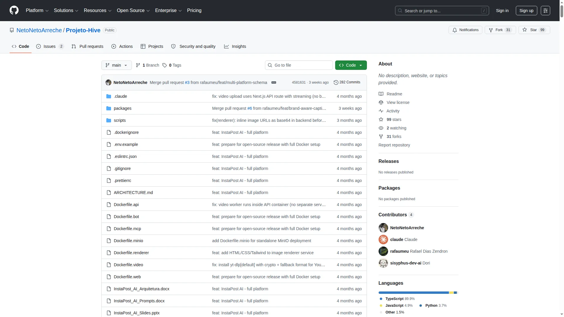 OpenHive screenshot