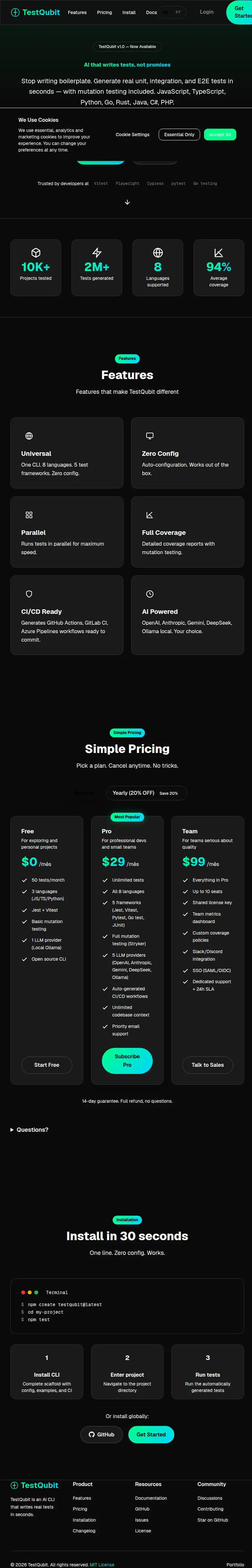 TestQubit screenshot